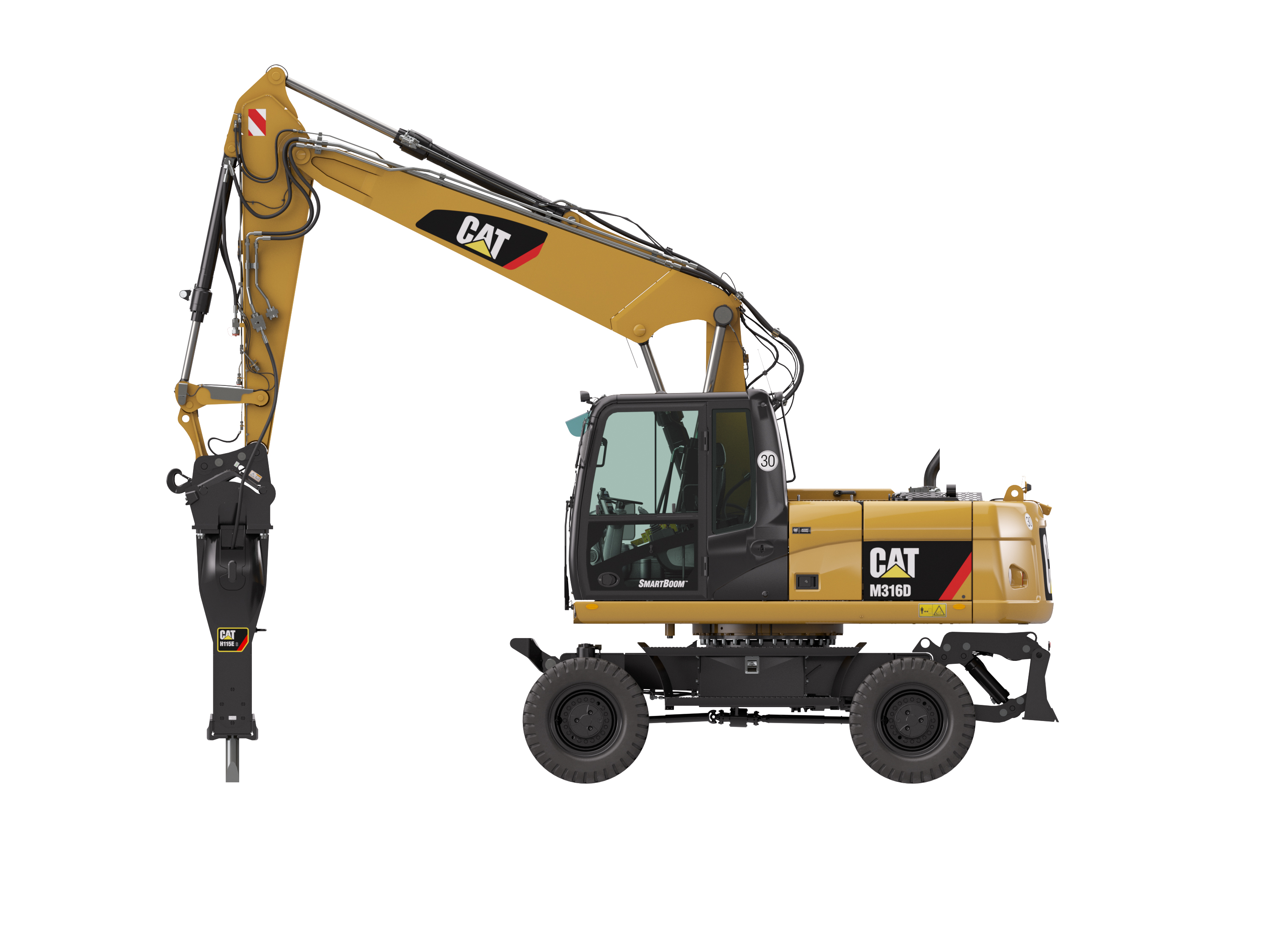 Mobilbagger CAT M316D mieten Schimanski Baumaschinenvermietung